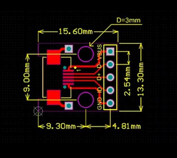 5pcs-Micro-USB-To-Dip-Female-Socket-B-Type-Microphone-5P-Patch-To-Dip-254mm-Pin-With-Soldering-Adapt-1165556-4