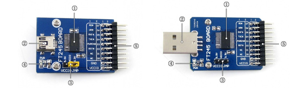 Wavesharereg-FT245-FT245RL-USB-to-FIFO-Module-Communication-Development-Board-MiniType-A-Interface-1696417-1