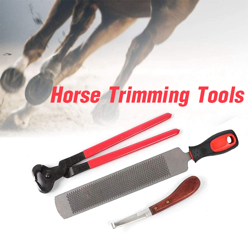 3Pcs-Farriers-Equestrian-Horse-Cattle-Hoof-Nipper-Cutter-File-Rasp-Trimming-Set-1723770-1
