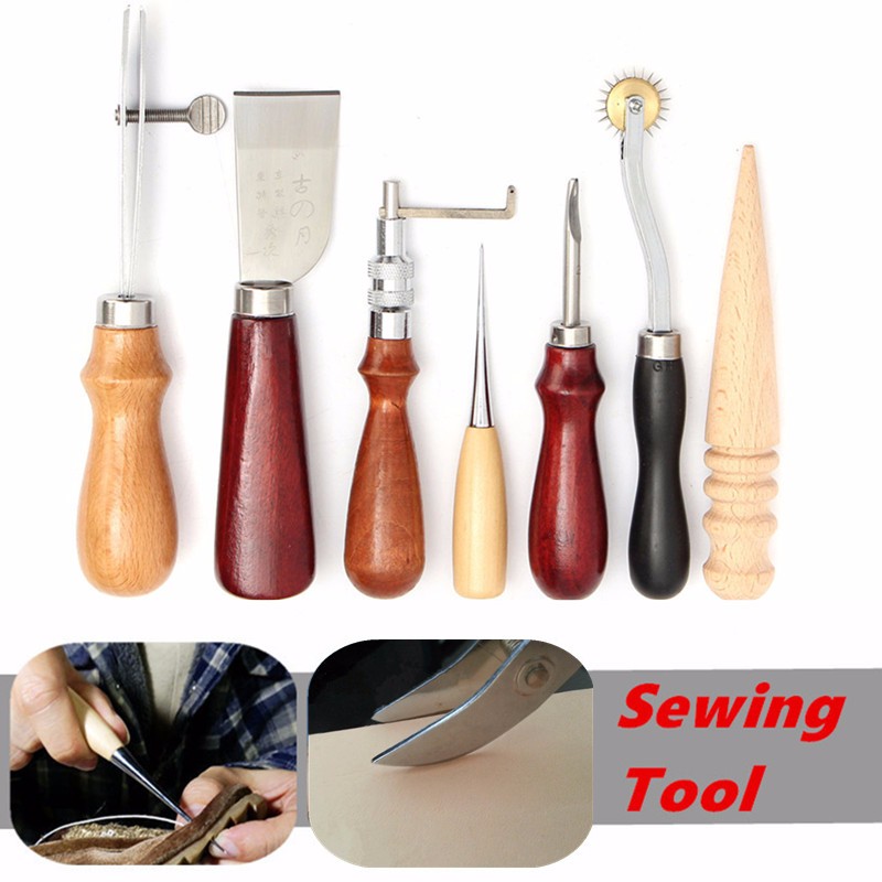 7pcs-LeatherCraftool-Hand-Stitching-Sewing-Toolkits-1058417-1