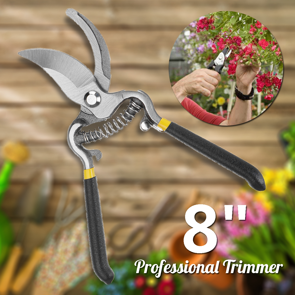 8inch-Carbon-Steel-Professional-Loppers-Garden-Cutter-Bypass-Tree-Pruning-Shears-Clippers-1412616-2