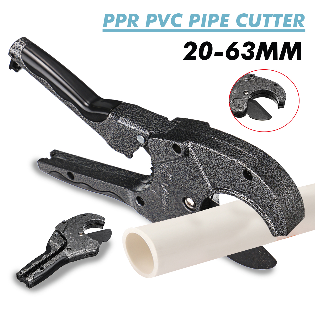 Aluminum-Alloy-Portable-PVC-PPR-Pipe-Cutter-Hose-Ratchet-Action-Up-To-63mm-Tube-1869999-2