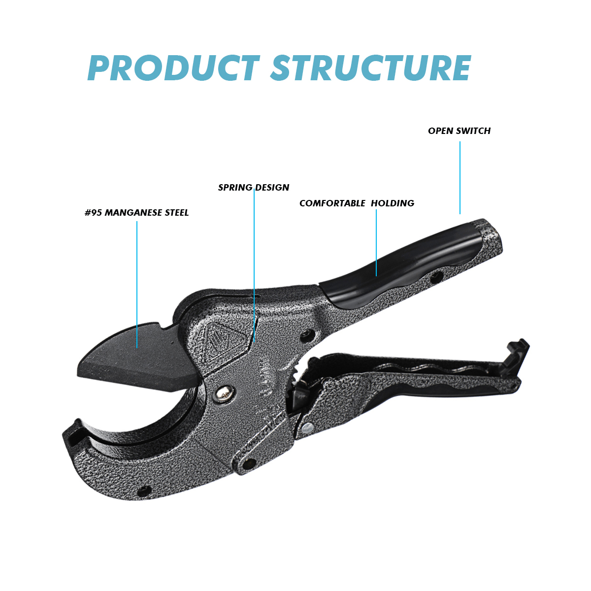 Aluminum-Alloy-Portable-PVC-PPR-Pipe-Cutter-Hose-Ratchet-Action-Up-To-63mm-Tube-1869999-3