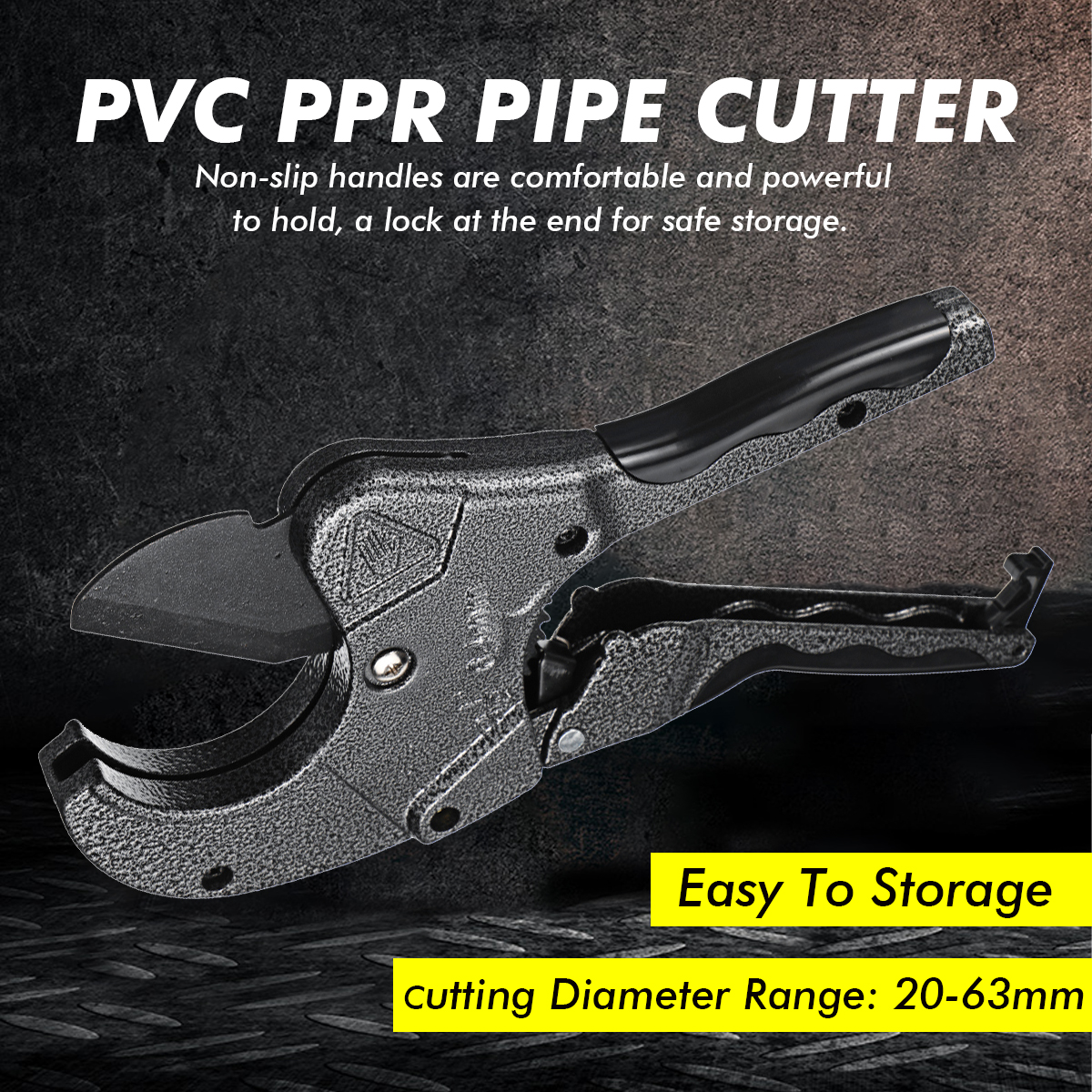Aluminum-Alloy-Portable-PVC-PPR-Pipe-Cutter-Hose-Ratchet-Action-Up-To-63mm-Tube-1869999-4