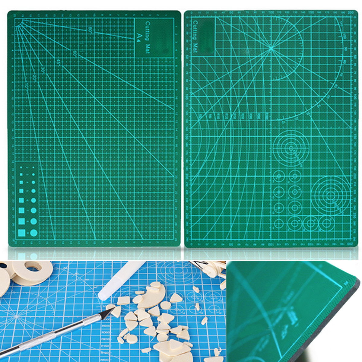 Double-Sided-Green-Cutting-Mat-Board-A4-Size-Pad-Model-Healing-Design-Craft-Tool-1202777-1