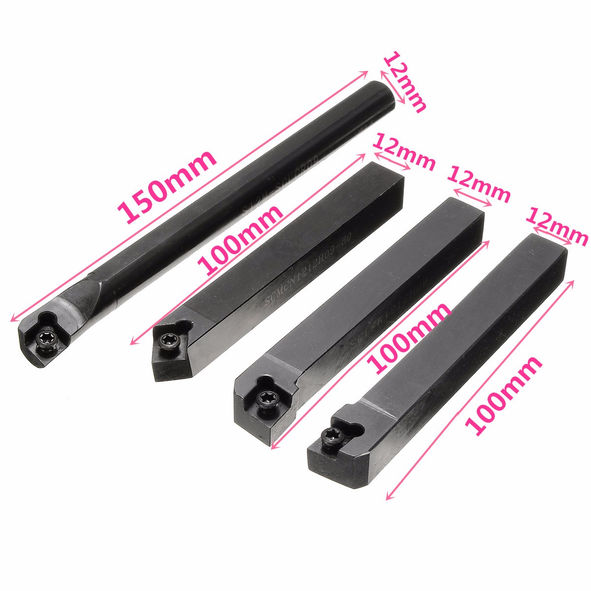 4pcs-SCLCRL-SCMCN-12mm-Lathe-Boring-Bar-Turning-Tool-Holder-With-10pcs-CCMT09T304-Carbide-Inserts-1088746-1