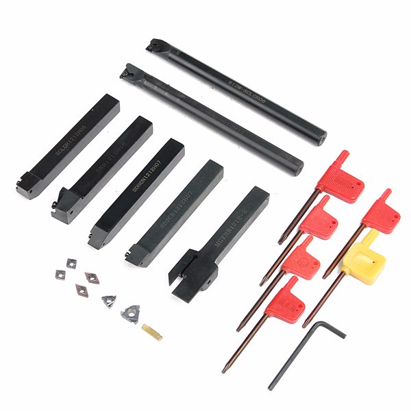 7pcs-12mm-Shank-Lathe-Turning-Tool-Holder-Boring-Bar-with-7pcs-Carbide-Insert-and-Wrench-1110118-3