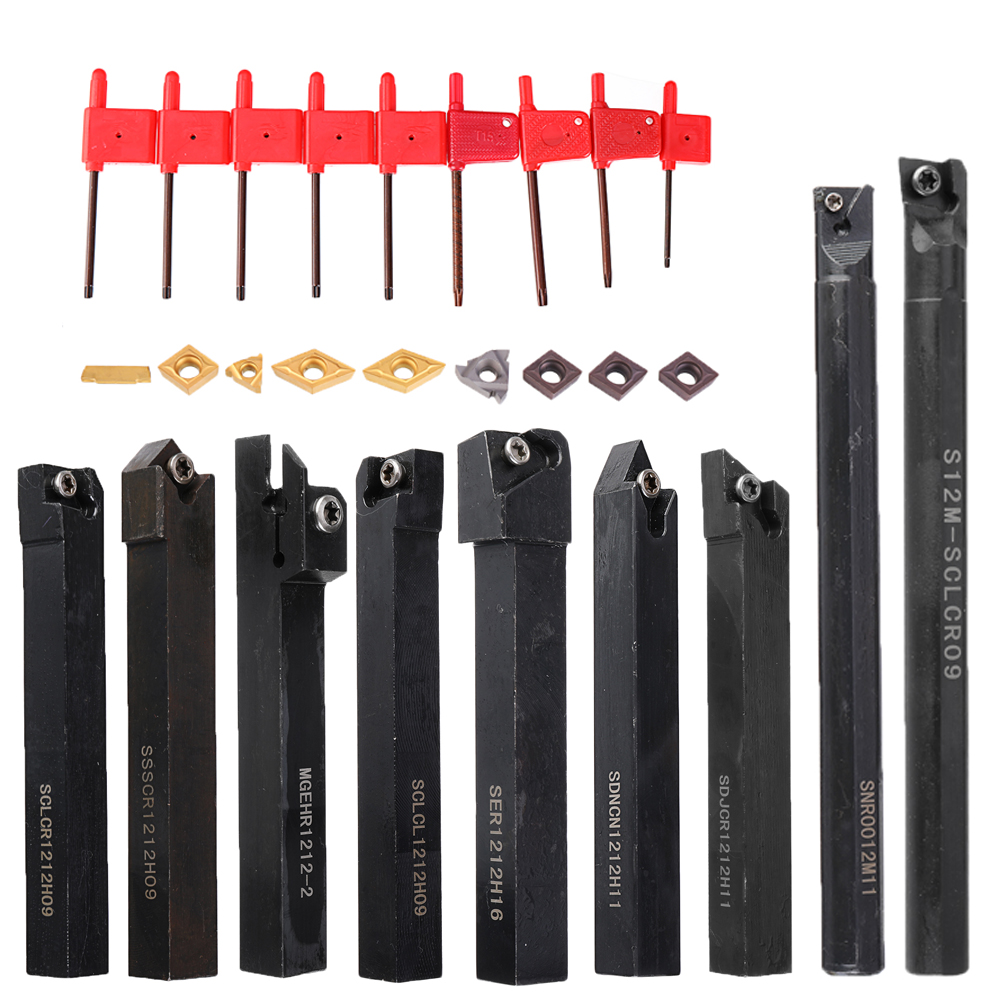 9pcs-12mm-Shank-Lathe-Boring-Bar-Turning-Tool-Holder-Set-With-Carbide-Inserts-1768829-1