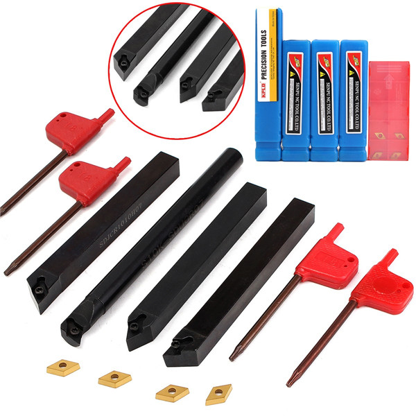 Drillpro-4pcs-10mm-Shank-Lathe-Boring-Bar-Turning-Tool-Holder-With-4pcs-DCMT070204-Inserts-1098957-2