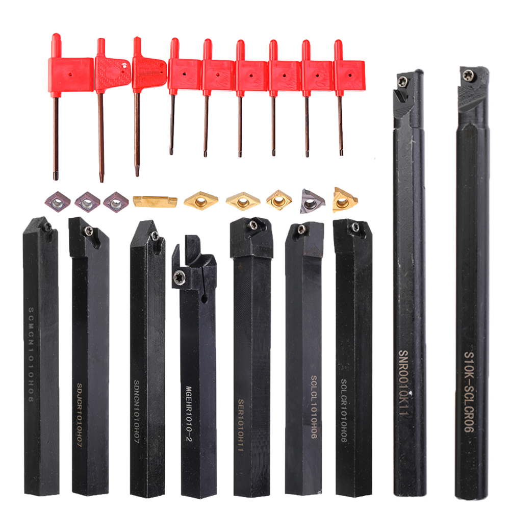 Drillpro-9pcs-10mm-Shank-Lathe-Boring-Bar-Turning-Tool-Holder-Set-With-Carbide-Inserts-1763621-1