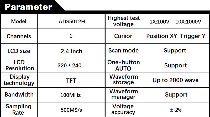 DANIU-ADS5012H-Digital-24-inch-TFT-Screen-Anti-burn-Oscilloscope-500MSs-Sampling-Rate-100MHz-Analog--1469066-2