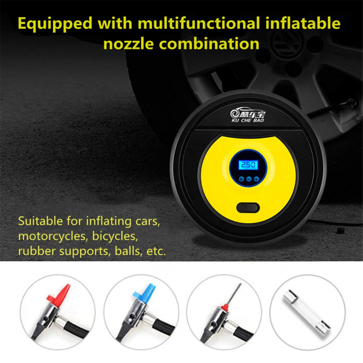 12V-Portable-Tire-Air-Pump-Digital-DisplayPointer-Compressor-Inflator-W-LED-Lights-1538421-5