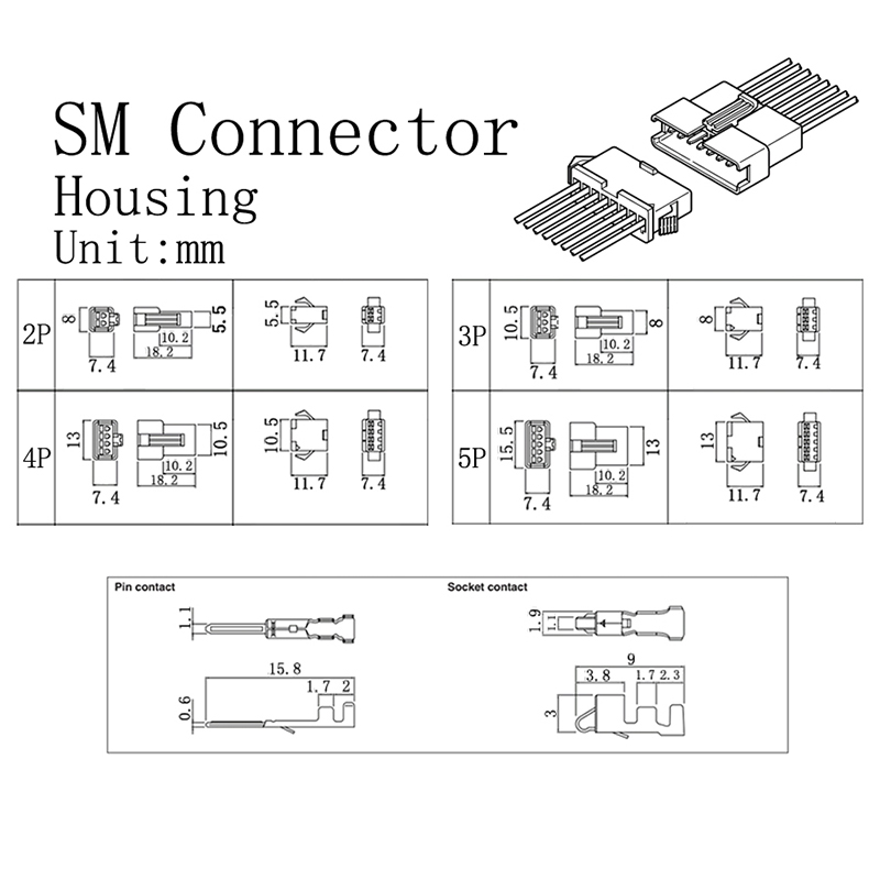 200Pcs-254mm-Pitch-JST-SM-Connector-Kit-2345Pin-MaleFemale-Housing-Pin-Header-Crimp-Terminals-Electr-1976182-2
