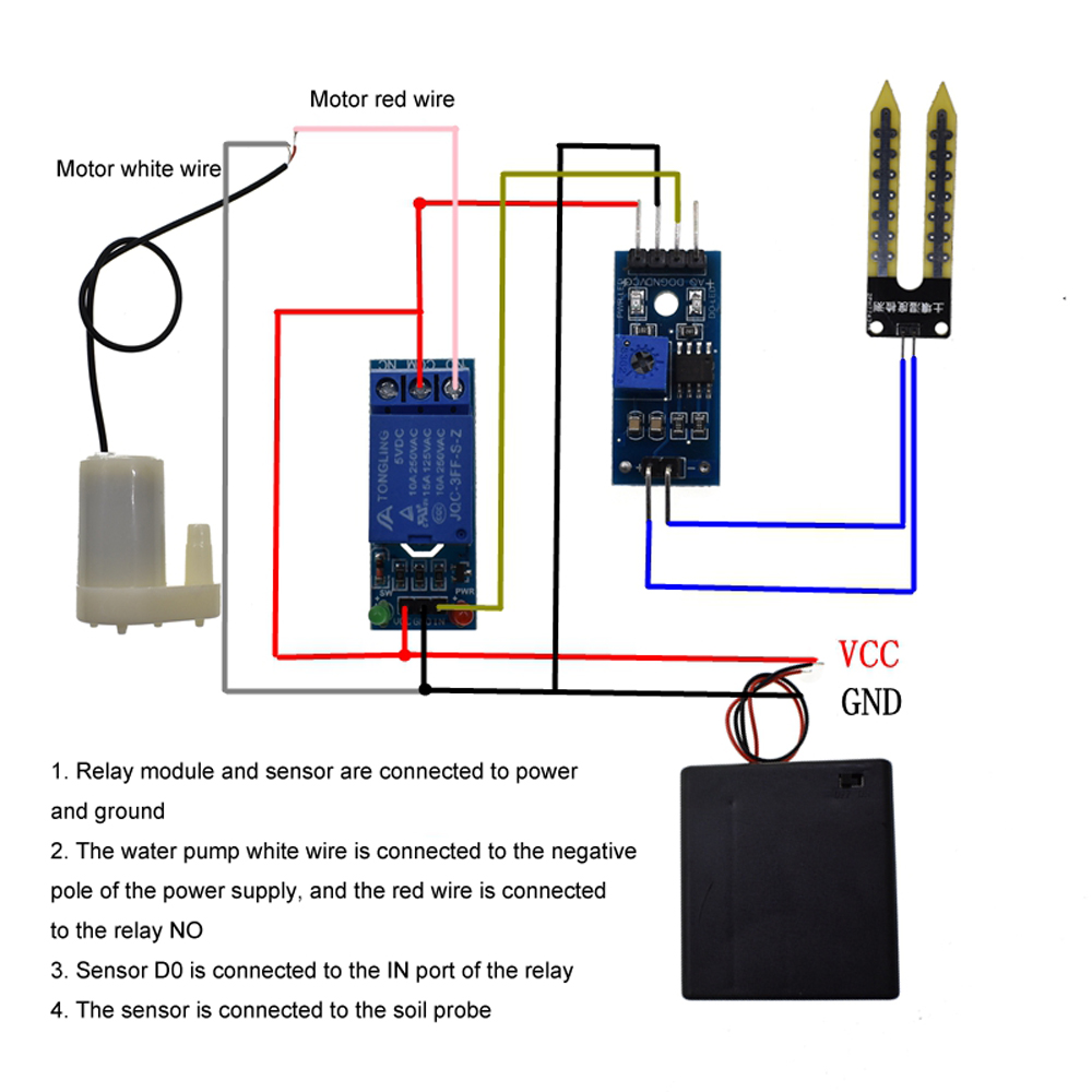 3pcs-DIY-Automatic-Irrigation-Module-Kit-Soil-Moisture-Detection-Automatic-Watering-Pump-1457764-1