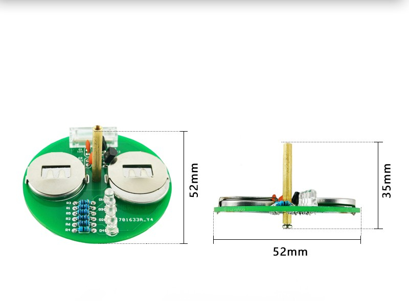 Desktop-LED-Rotating-Gyro-Kit-Cover-Flashing-Lights-DIY-Fun-Electronic-Welding-Product-Kit-1892807-1