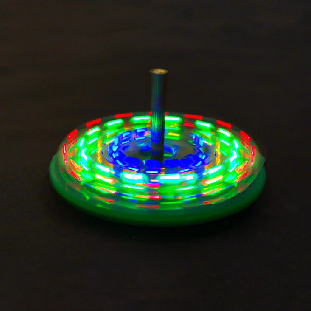 Desktop-LED-Rotating-Gyro-Kit-Cover-Flashing-Lights-DIY-Fun-Electronic-Welding-Product-Kit-1892807-5