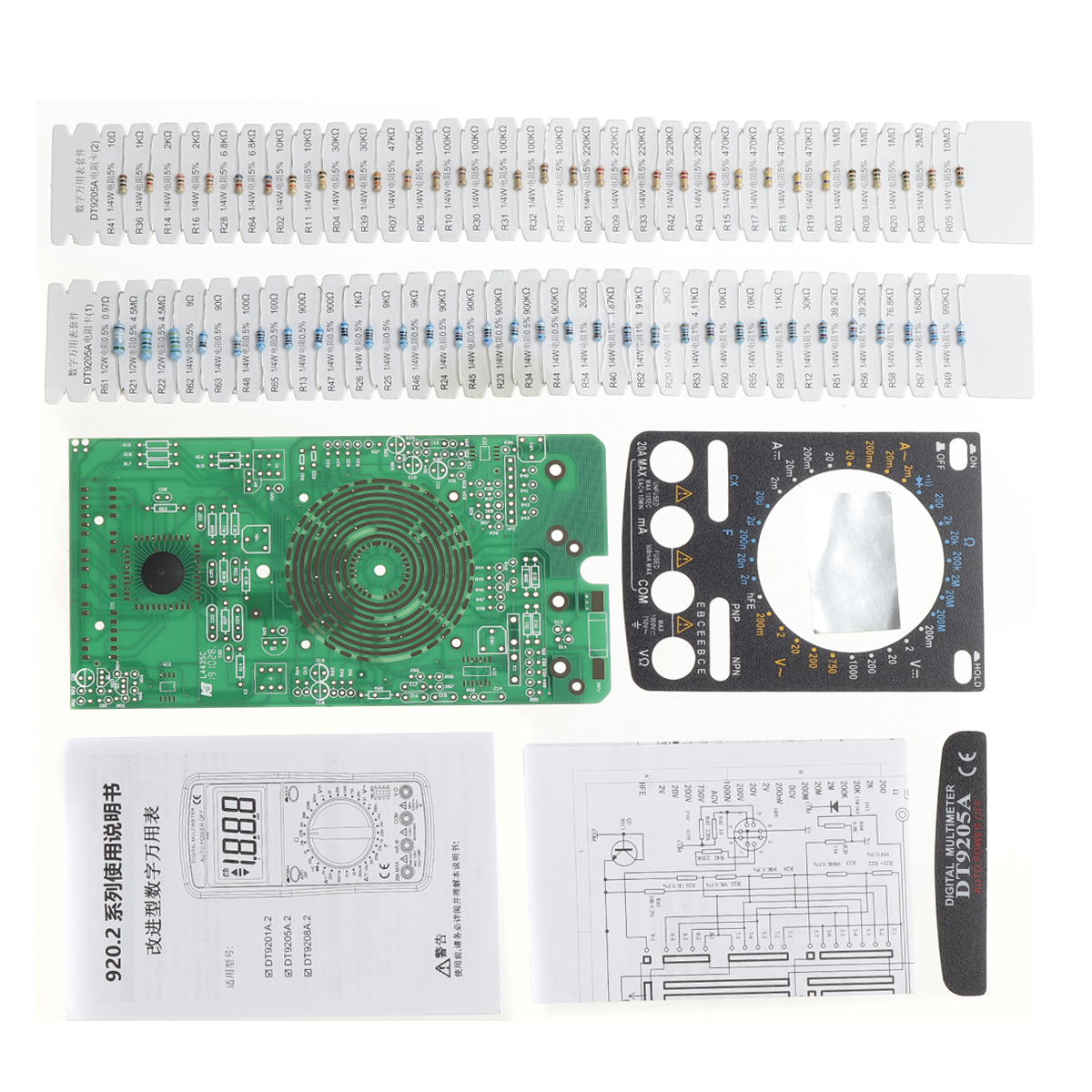 Digital-Multimeter-Teaching-Kit-DT9205A-Multimeter-SolderingTraining-DIY--Parts-Production-Kit-1730190-2