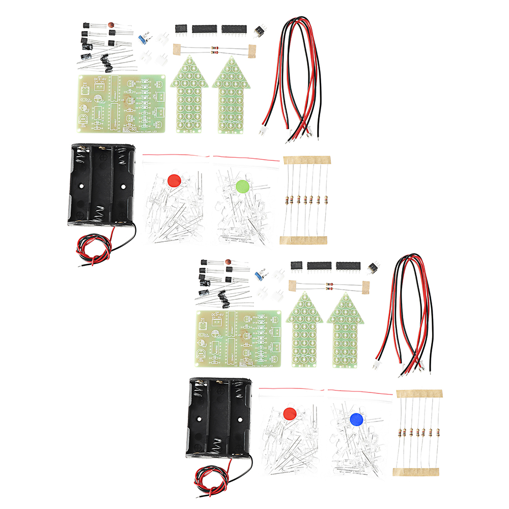 Geekcreit-DIY-Warning-Strobe-Light-Kit-Parts-CD4017-Thunder-Flash-LED-Electronic-Kit-1744222-3