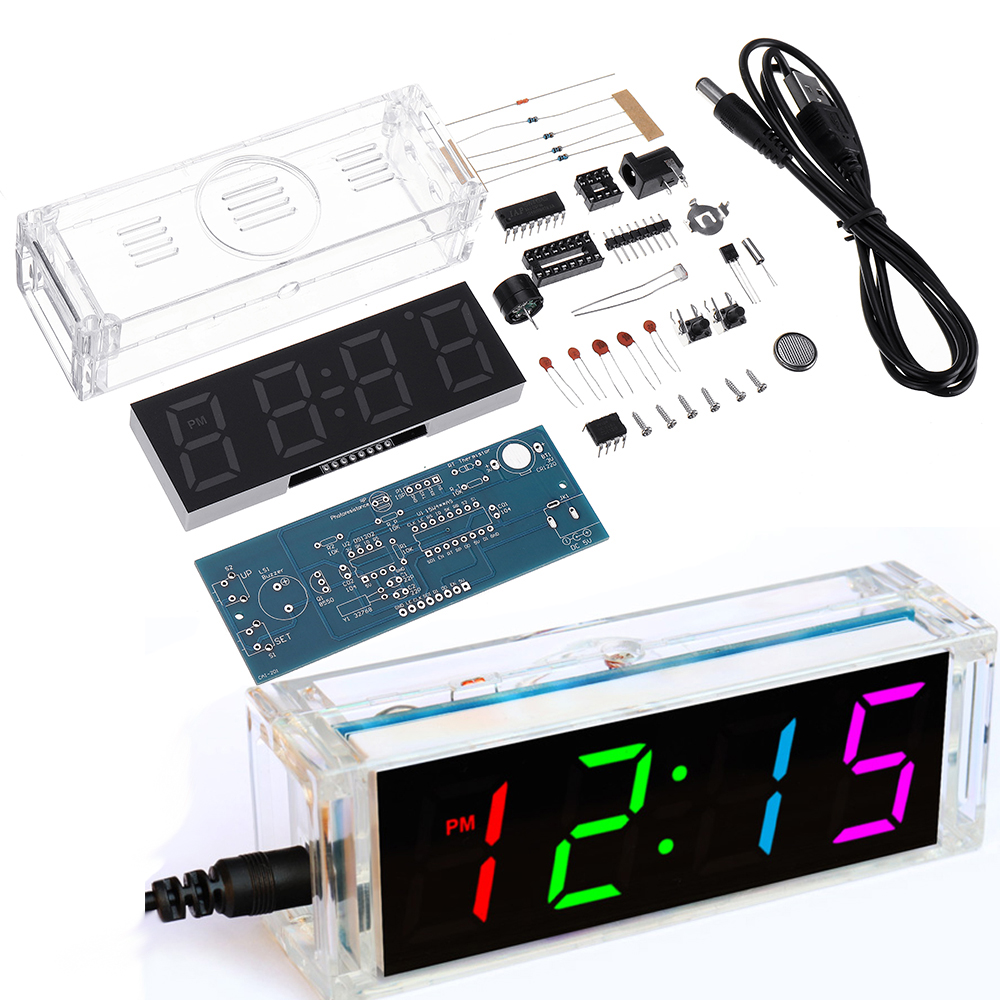 Geekcreitreg-Colorful-Digital-Clock-Electronic-Production-Kit-DIY-Parts-Component-Kit-Electronic-Wat-1721795-1