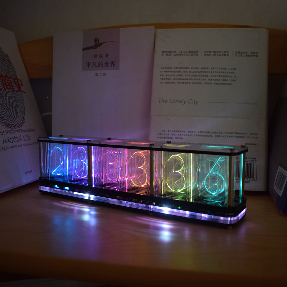 Geekcreitreg-DIY-Imitate-Glow-Clock-Kit-Full-Color-RGB-Glow-Tube-Clock-LED-Music-Spectrum-Kit-1772247-5