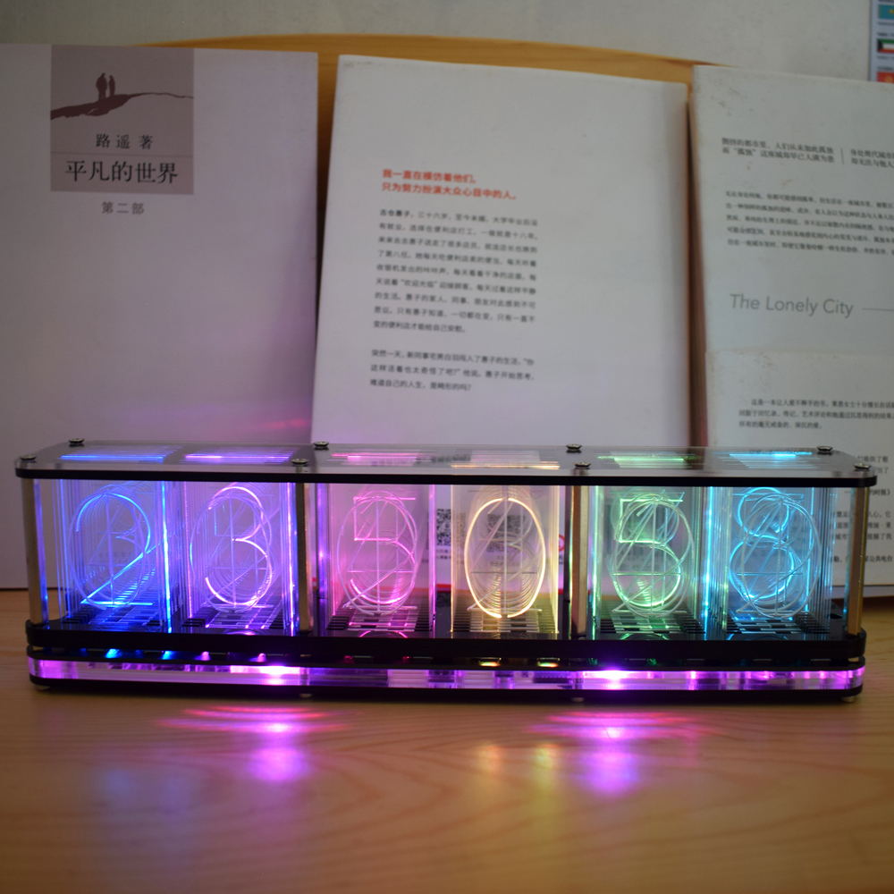 Geekcreitreg-DIY-Imitate-Glow-Clock-Kit-Full-Color-RGB-Glow-Tube-Clock-LED-Music-Spectrum-Kit-1772247-6