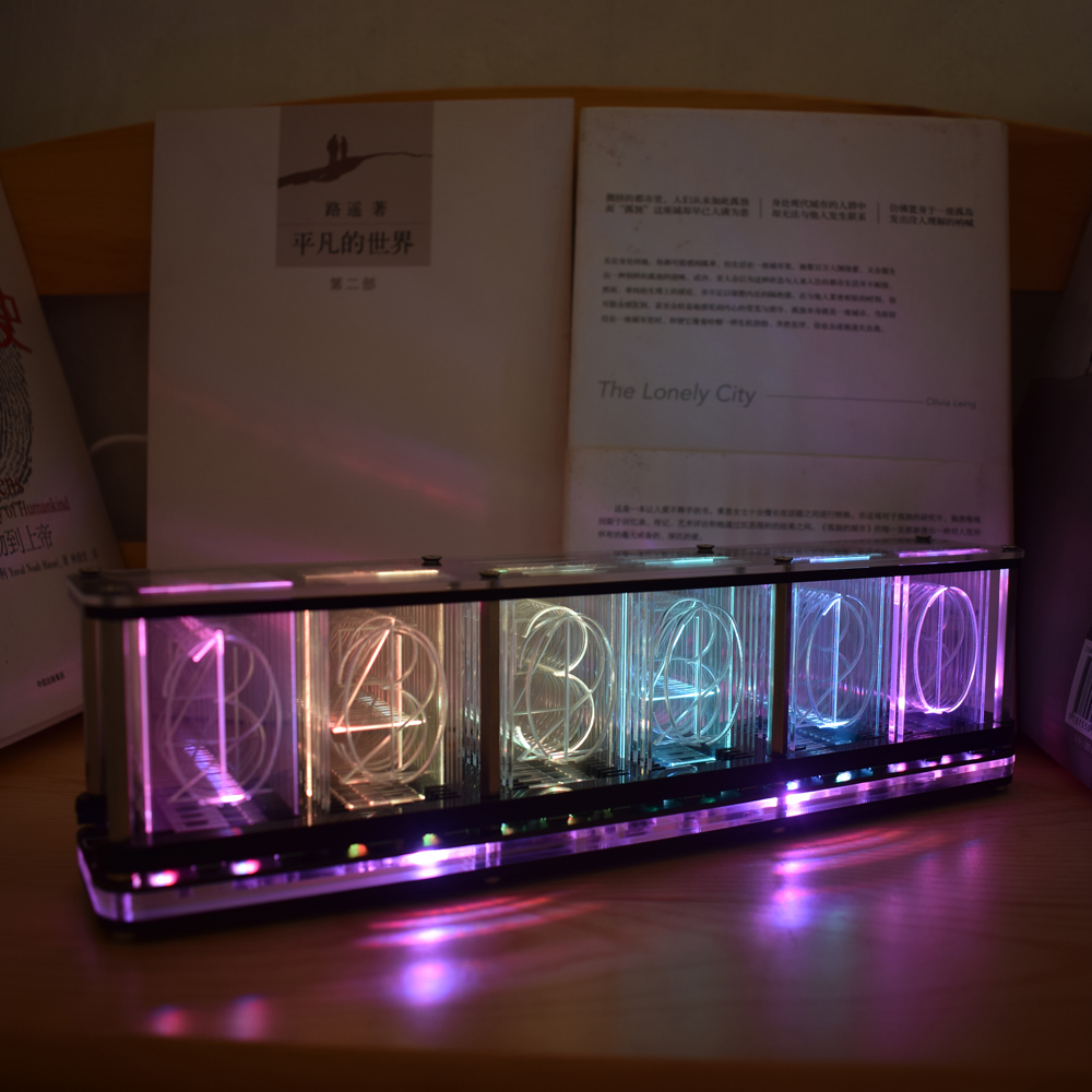 Geekcreitreg-DIY-Imitate-Glow-Clock-Kit-Full-Color-RGB-Glow-Tube-Clock-LED-Music-Spectrum-Kit-1772247-7