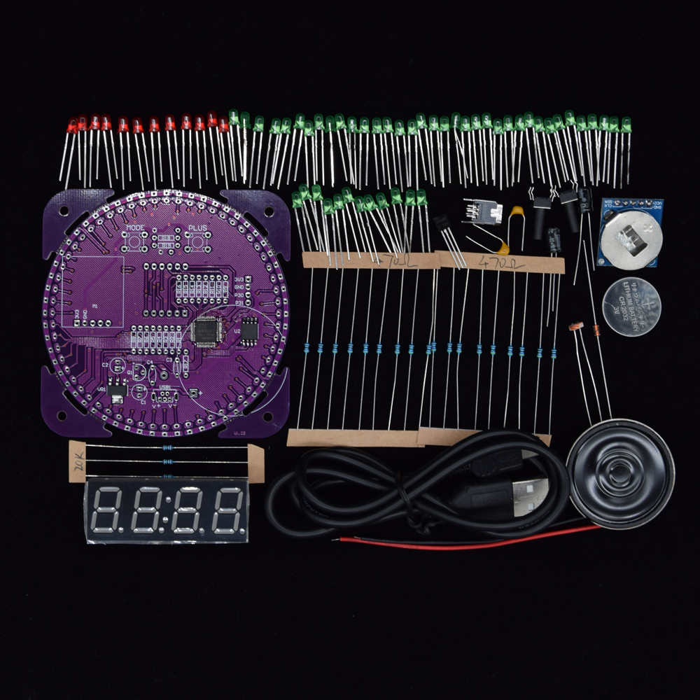 Geekcreitreg-Fourth-Generation-DIY-EC1838B-DS1302-Light-Control-Rotation-LED-Electronic-Clock-Kit-Mu-1380037-10