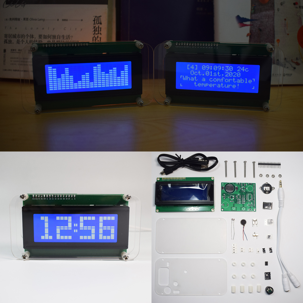 Geekcreitreg-Multifunctional-LCD-Music-Spectrum-Large-Font-DS3231-Clock-DIY-Kit-1663302-1