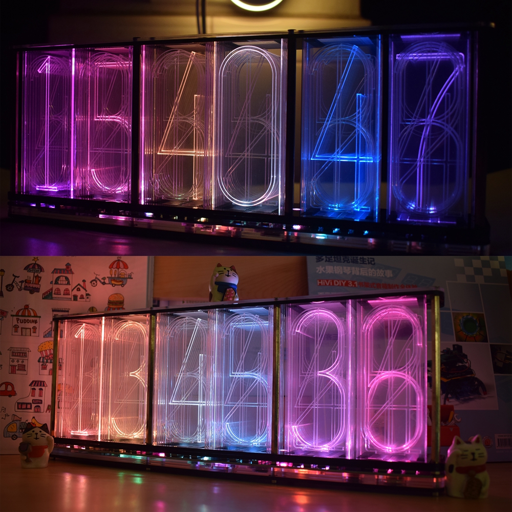 Oversized-Font-Analog-Nixie-Tube-Clock-Rainbow-LED-Full-Color-Music-Spectrum-DIY-Kit-1961428-4
