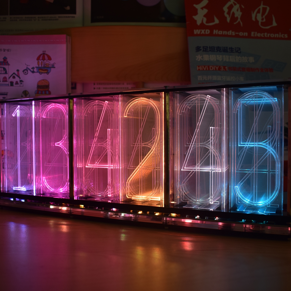 Oversized-Font-Analog-Nixie-Tube-Clock-Rainbow-LED-Full-Color-Music-Spectrum-DIY-Kit-1961428-6