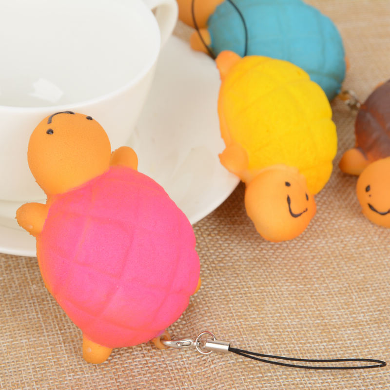 1PCS-10X13CM-Random-Kawaii-Turtle-Shape-Squishy-Toy-Cell-Phone-Chain-1110091-7