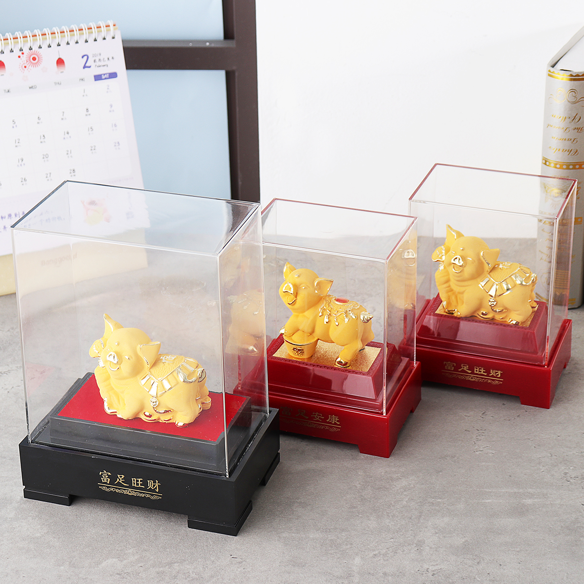2019-Chinese-Zodiac-Gold-Pig-Money-Wealth-Statue-Office-Home-Decorations-Ornament-Gift-1515810-3
