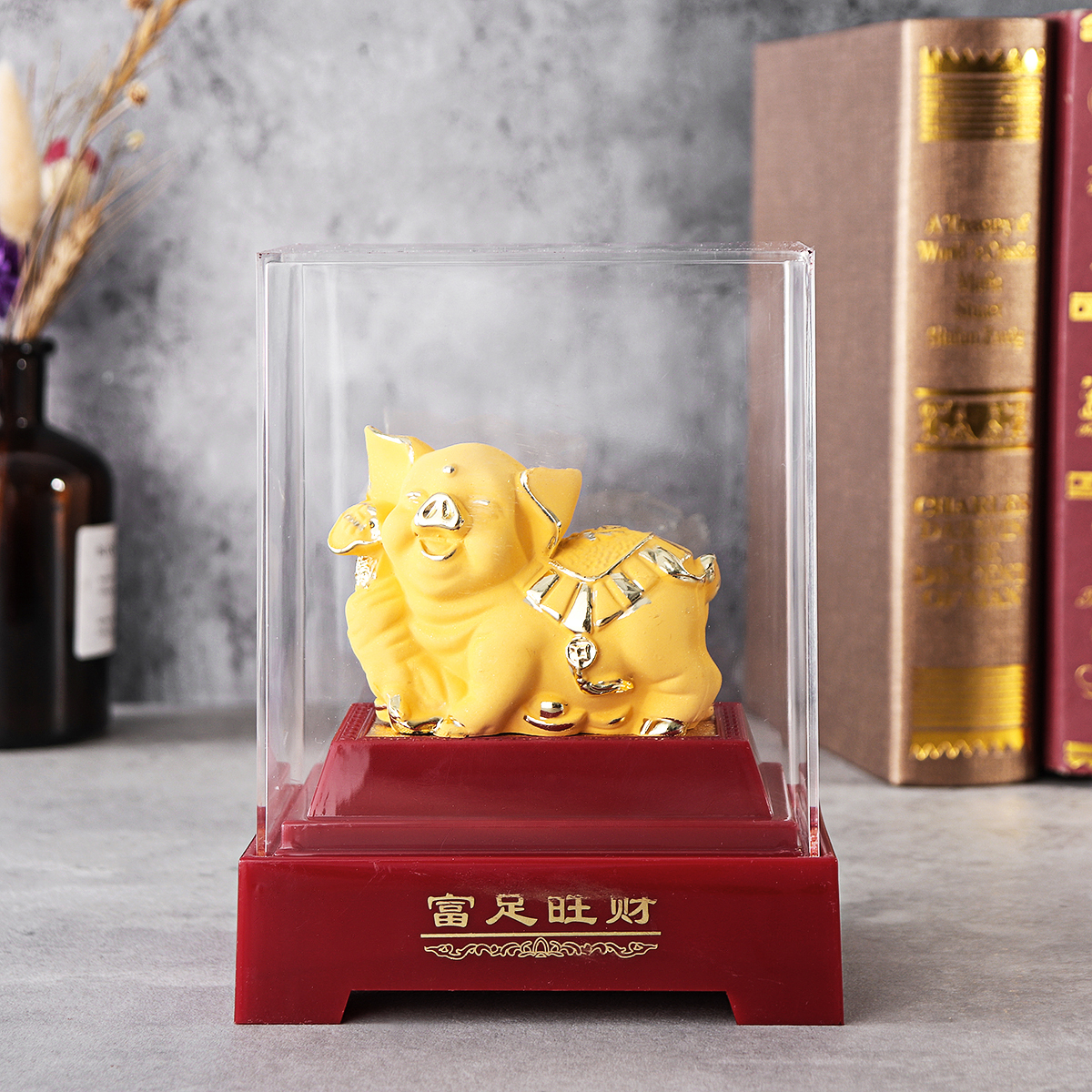 2019-Chinese-Zodiac-Gold-Pig-Money-Wealth-Statue-Office-Home-Decorations-Ornament-Gift-1515810-6