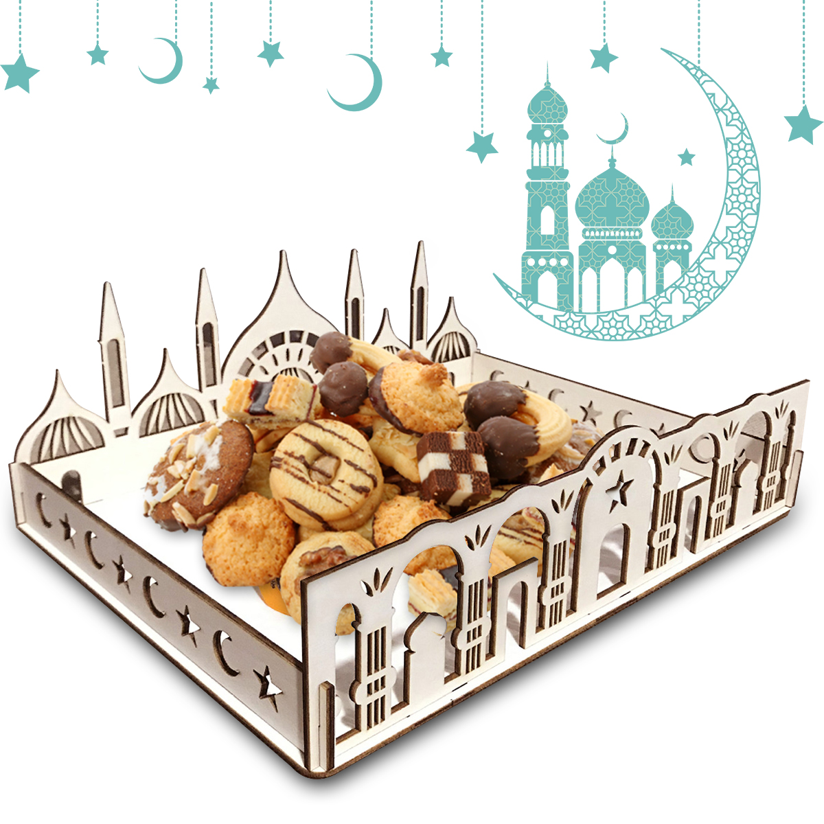 30x40x15cm-Wooden-Ramadan-Food-Plate-Festival-Fruit-Holder-Household-Decorations-1484584-2