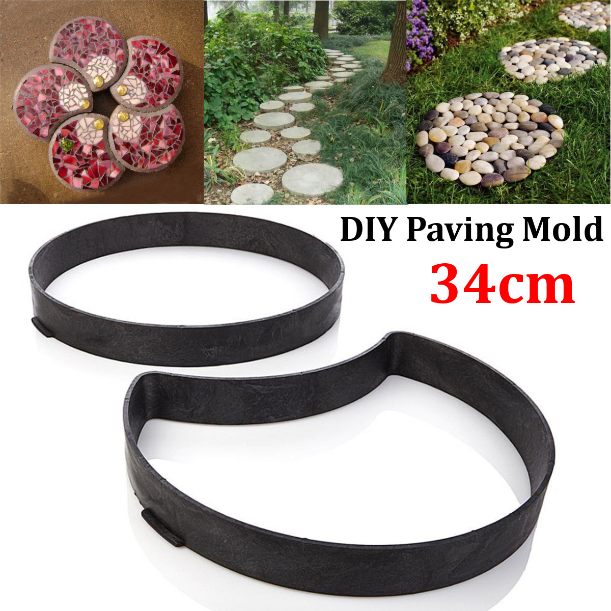 34cm-DIY-Plastic-Mold-Garden-Path-Pavement-Make-Mold-Road-Paving-Cement-Stone-Mould-Brick-1341957-6