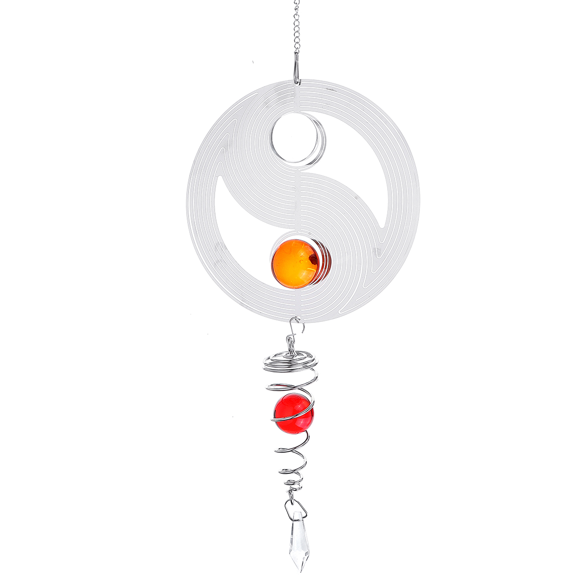 3D-Metal-Hanging-Silent-Wind-Spinner-Wind-Chimes-Bell-Garden-Decor-Ball-In-Center-1639639-8