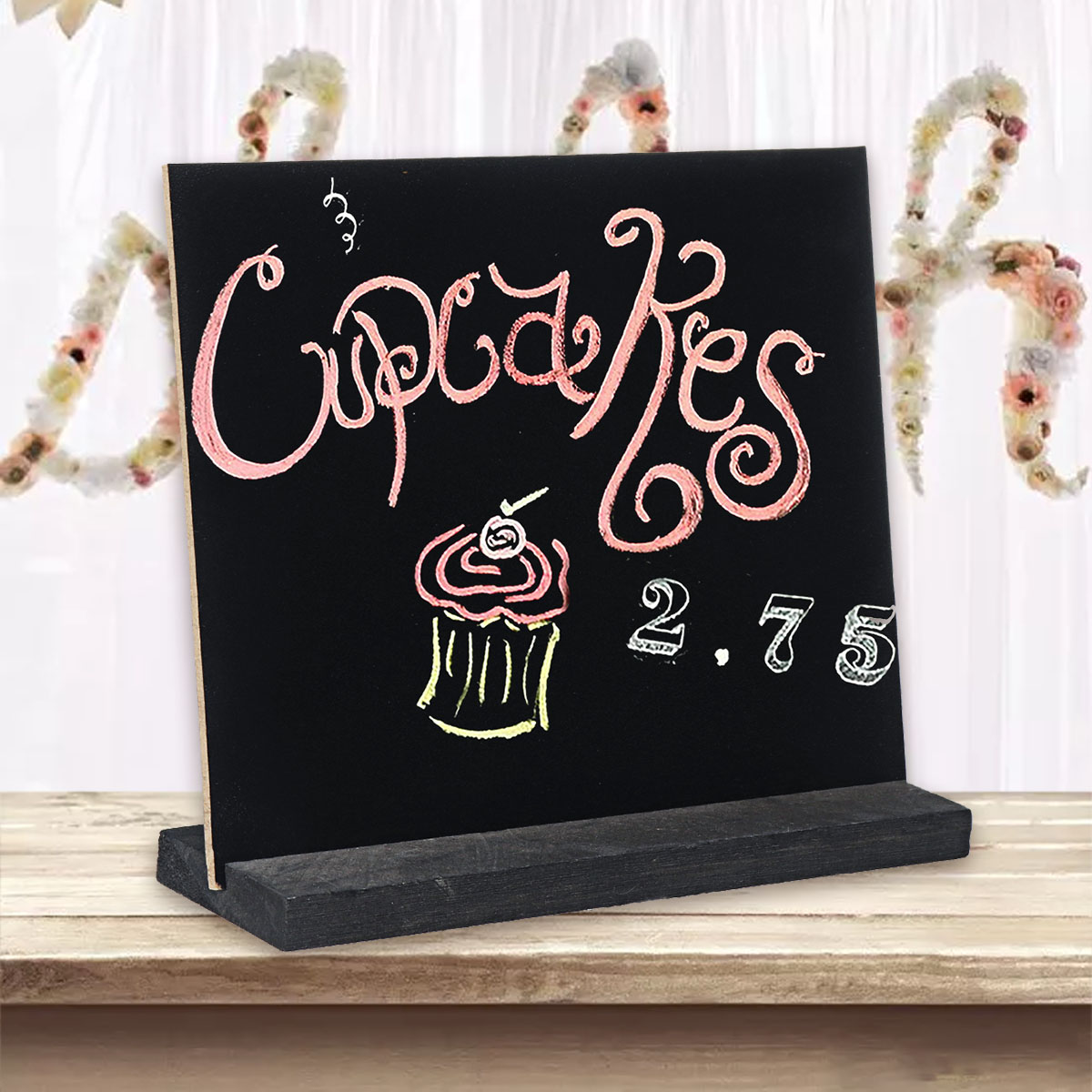 Blackboard-Double-Side-Rustic-Sign-Message-Board-Cafe-School-with-Base-Stands-1629696-3