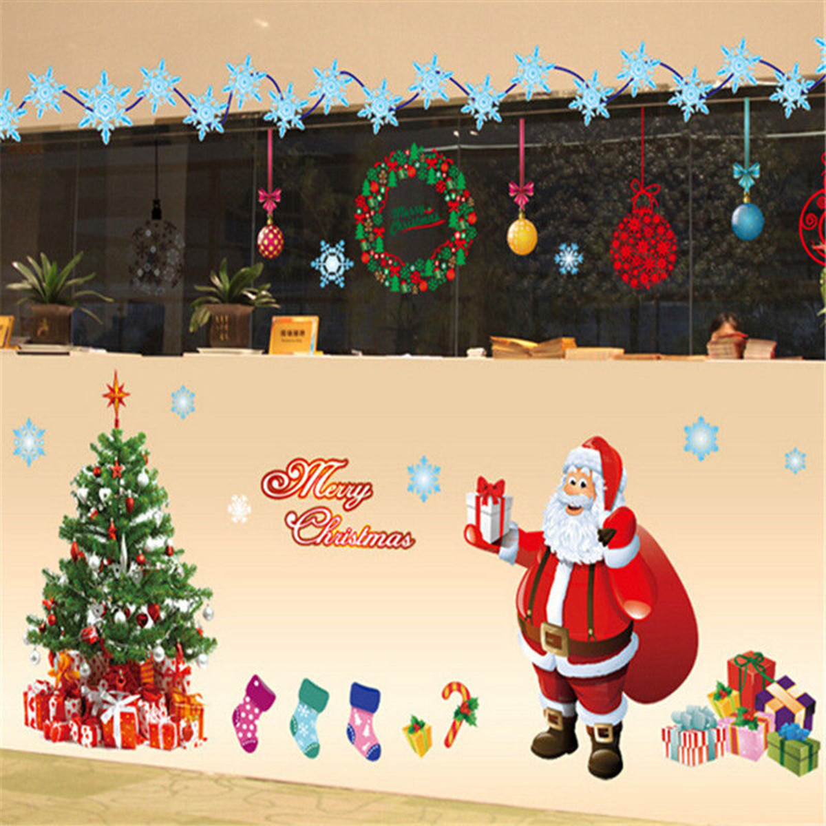 Christmas-Tree-Wall-Sticker-Santa-Claus-Gift-Wall-Art-Window-Home-Decoration-1086741-7