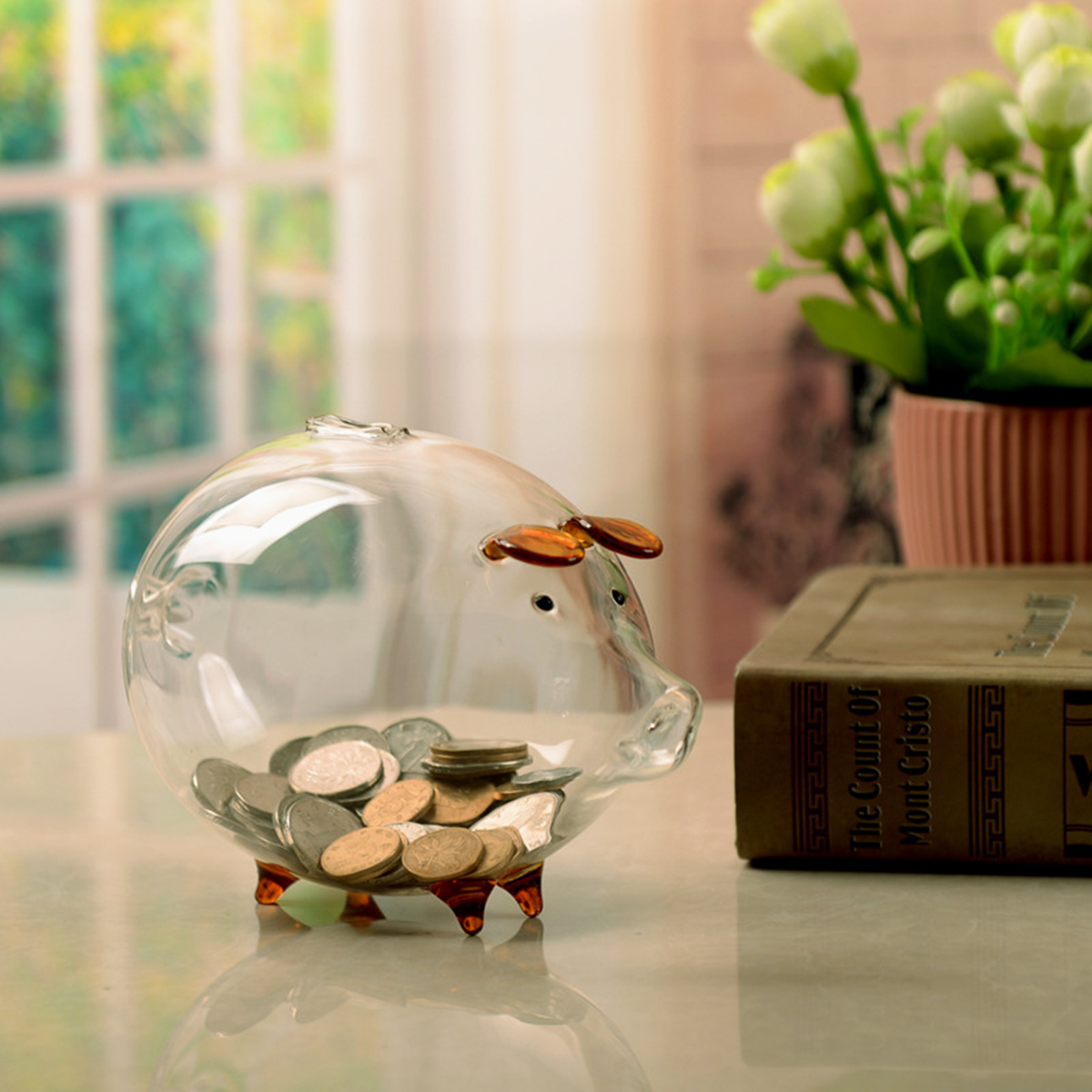 Clear-Glass-Piggy-Bank-Coin-Money-Cash-Collectible-Saving-Box-Jar-Gift-Pig-1498151-3