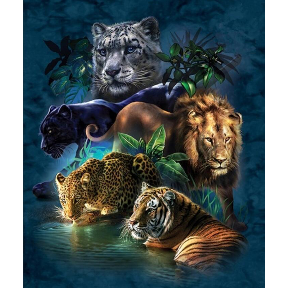DIY-5D-Diamond-Paintings-Tiger-Lion-Embroidery-Cross-Crafts-Stitch-Tool-Kit-1633482-1