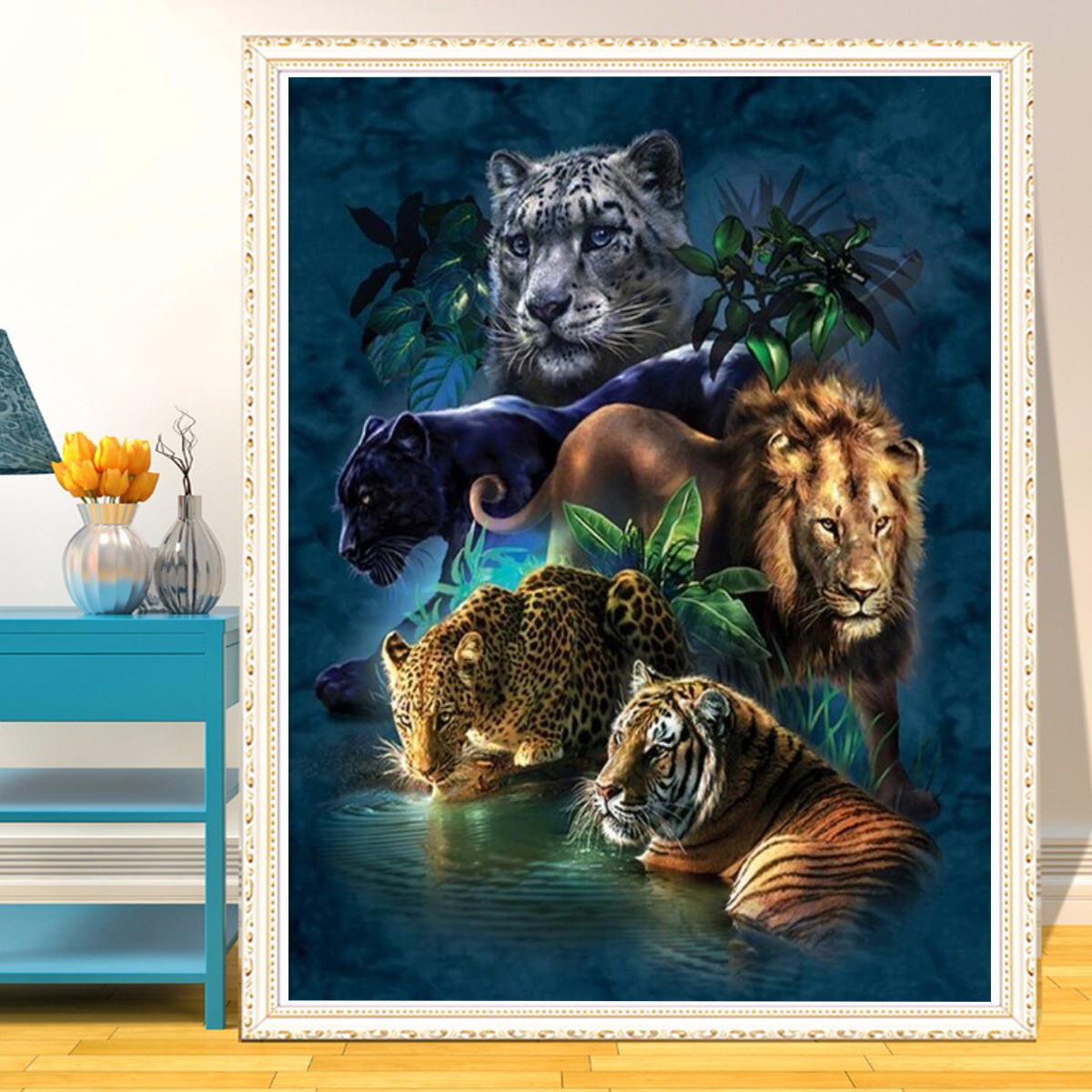 DIY-5D-Diamond-Paintings-Tiger-Lion-Embroidery-Cross-Crafts-Stitch-Tool-Kit-1633482-4