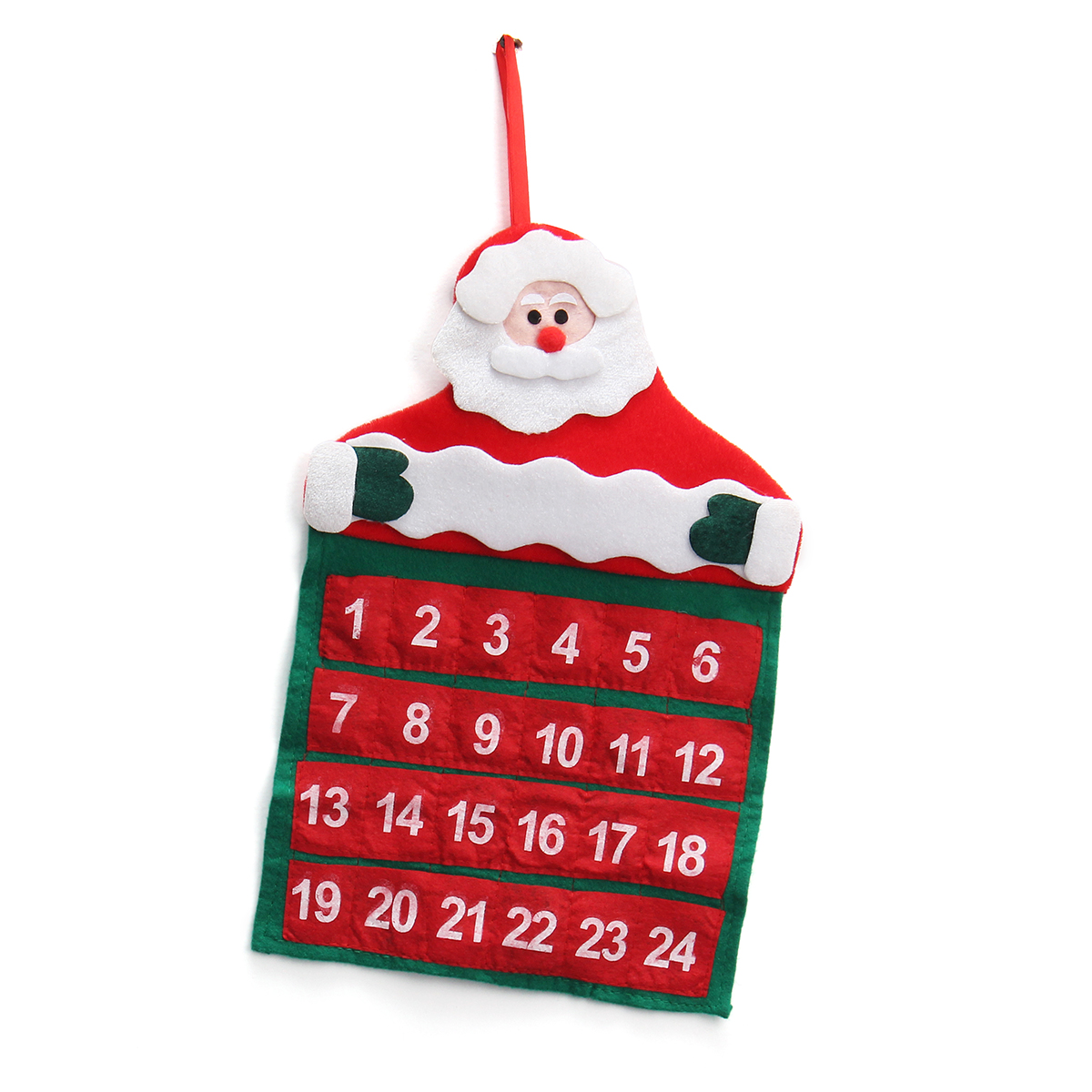 Felt-Christmas-Advent-Wall-Hanging-Calendar-Pockets-Santa-Reindeer-Snowman-Decorations-1462546-1