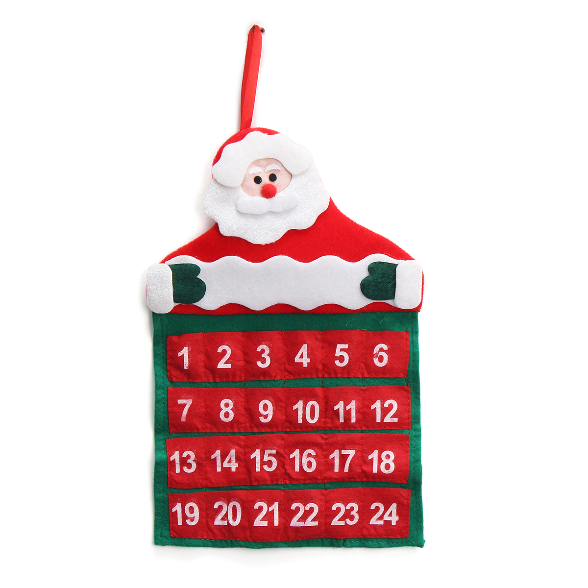 Felt-Christmas-Advent-Wall-Hanging-Calendar-Pockets-Santa-Reindeer-Snowman-Decorations-1462546-2