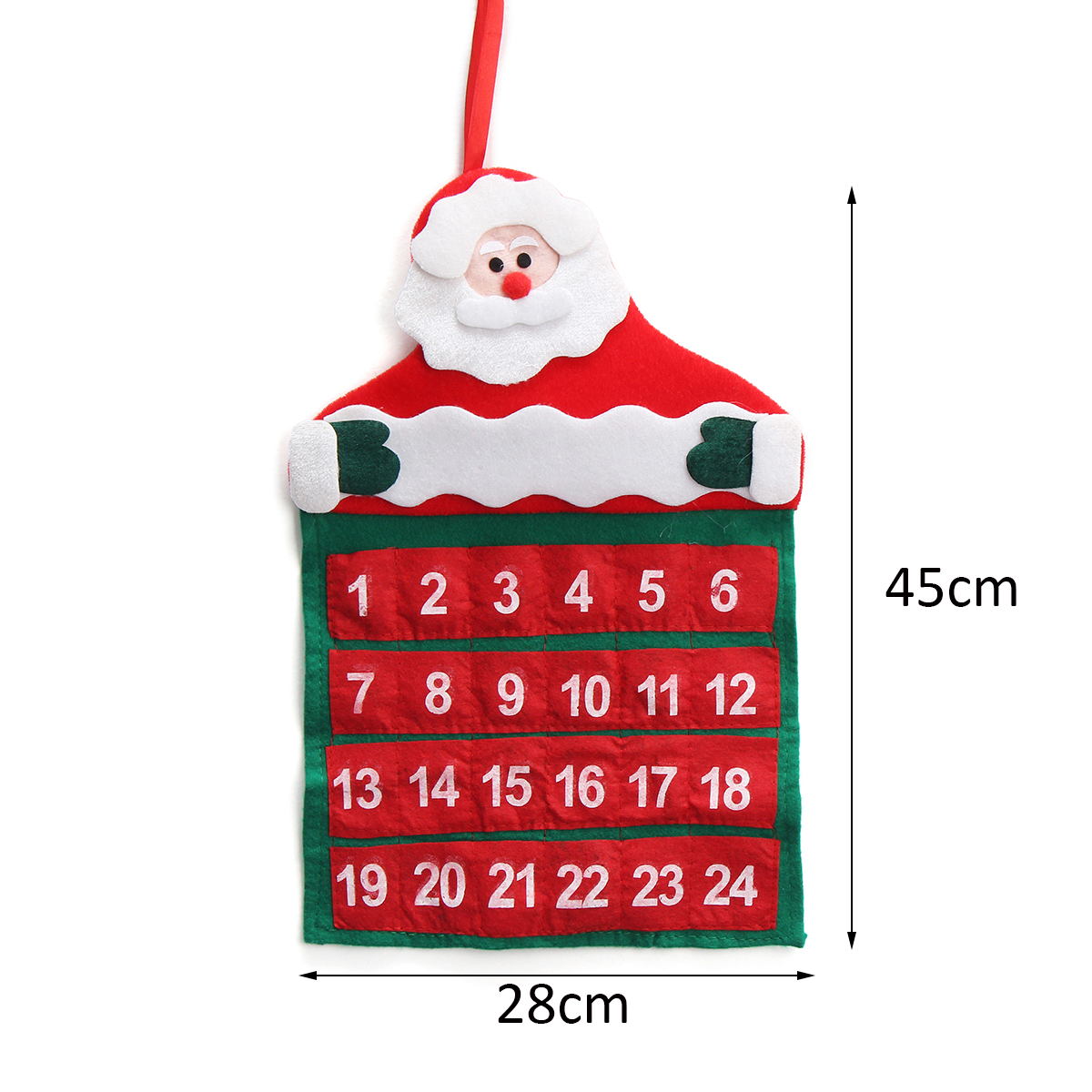 Felt-Christmas-Advent-Wall-Hanging-Calendar-Pockets-Santa-Reindeer-Snowman-Decorations-1462546-10