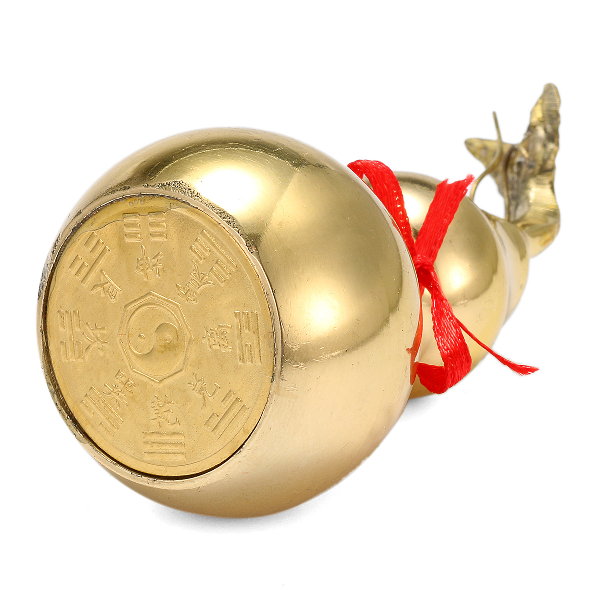 Gold-Brass-Feng-Sui-Gourd-with-Red-Ribbon-Good-Luck-Collection-Decorations-1304581-5