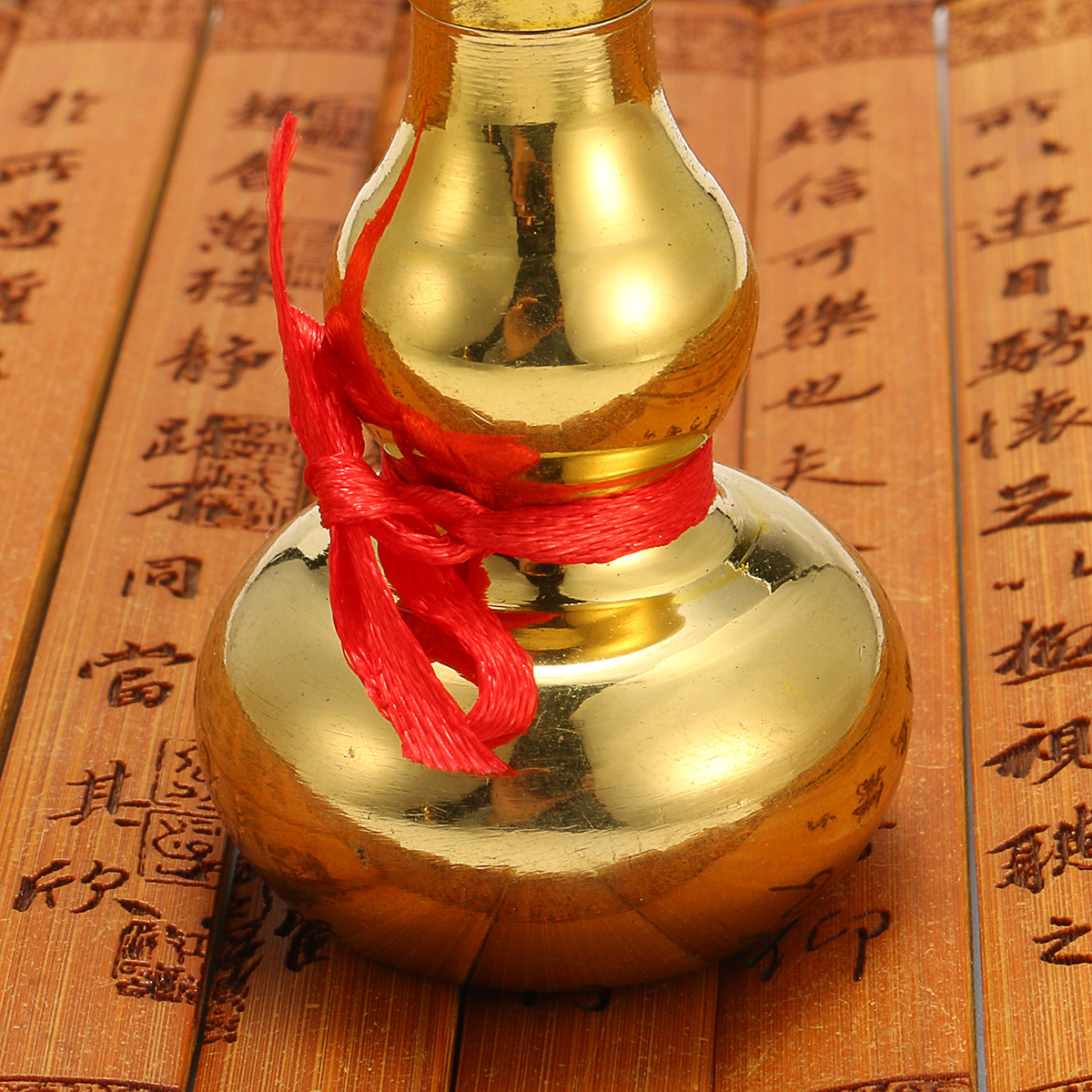 Gold-Brass-Feng-Sui-Gourd-with-Red-Ribbon-Good-Luck-Collection-Decorations-1304581-10