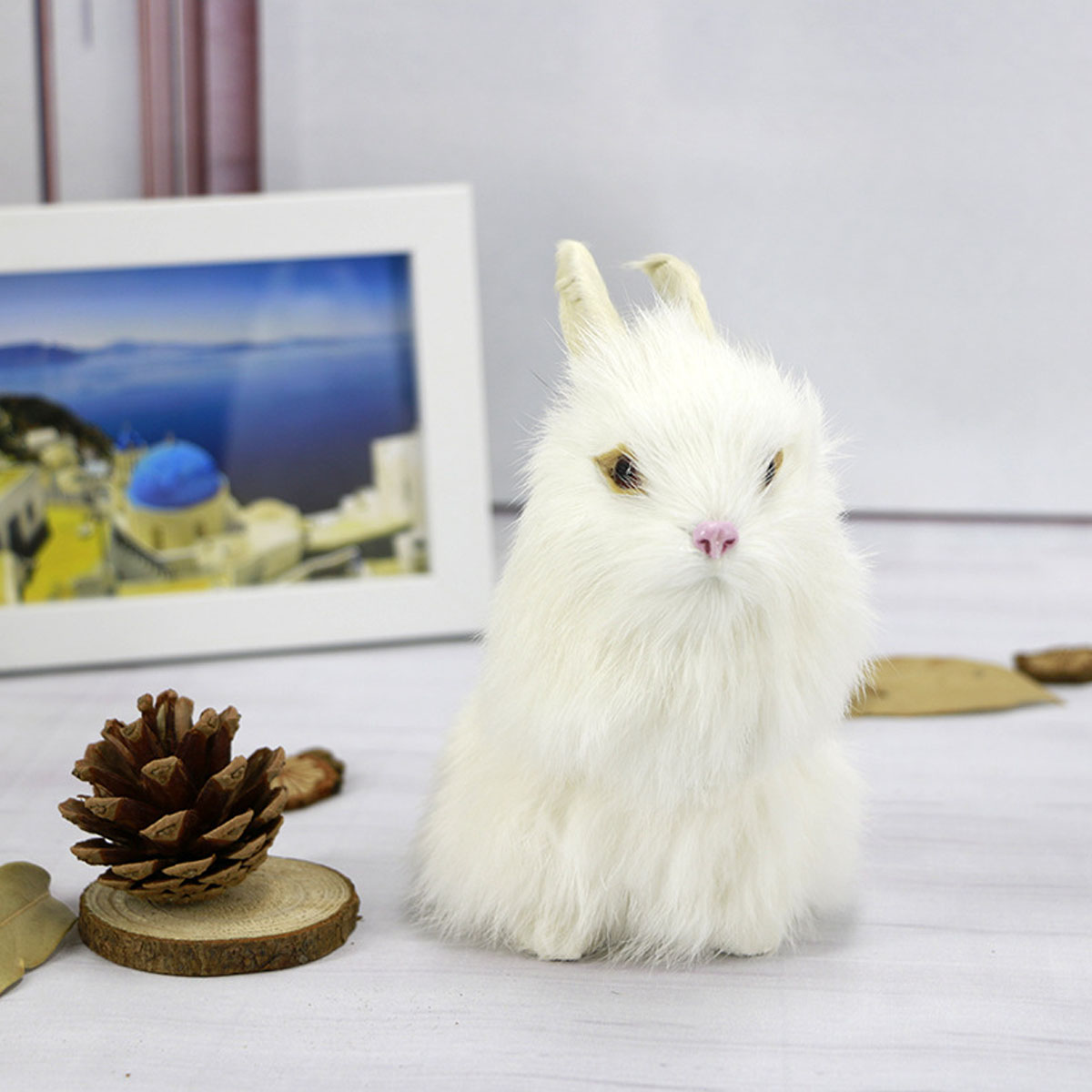 GrayYellowBrownWhite-Rabbits-Handmade-Easter-Bunnies-Home-Decorations-Desktop-Ornament-1452976-8