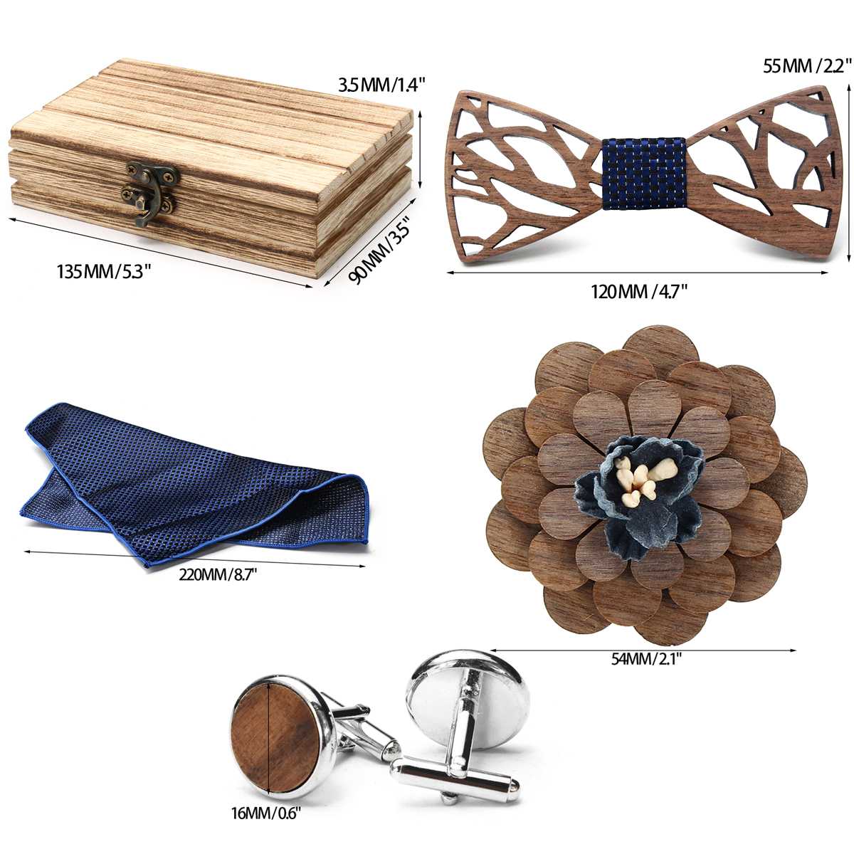 Handkerchief-Cufflinks-Set-Wooden-Bow-Tie-Bowknots-for-Wedding-Pocket-Square-Hanky-Cravat-Decor-Supp-1478848-4