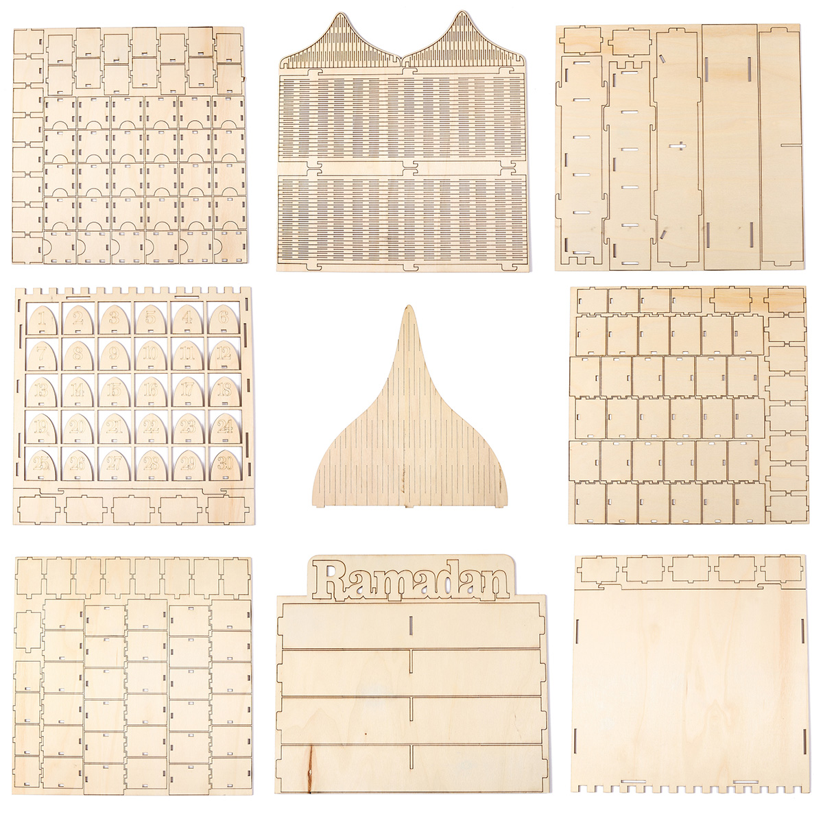 MDF-Wooden-Ramadan-Advent-Calendar-DIY-House-Drawer-Stand-Rack-Decorations-1461262-4