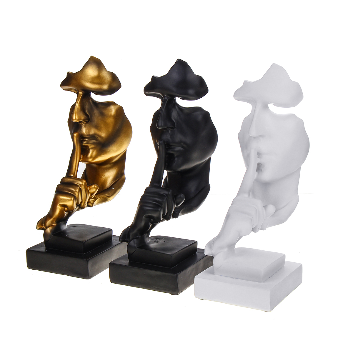 Nordic-Style-Resin-Silent-Decoration-Statues-Gold-Silence-Sculptures-Home-Decorations-1537442-2
